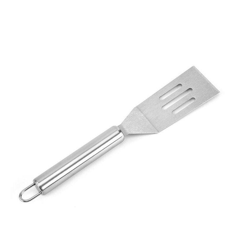 Short Slotted Turner Stainless Steel Flat Spatula for Frying Egg Burger ...