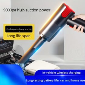 Wireless-red Car Vacuum Cleaner Wireless Usb Charging Car Vacuum Cleaner Home Handheld Mini Desktop Vacuum Cleaner Portable (Option: W13532865)