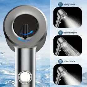 Vertical Shower System With Switch Control - 5-Layer Filter & Turbo Flow Technology For High-Pressure Cleaning (Option: Normal9piecesetwith5filters)